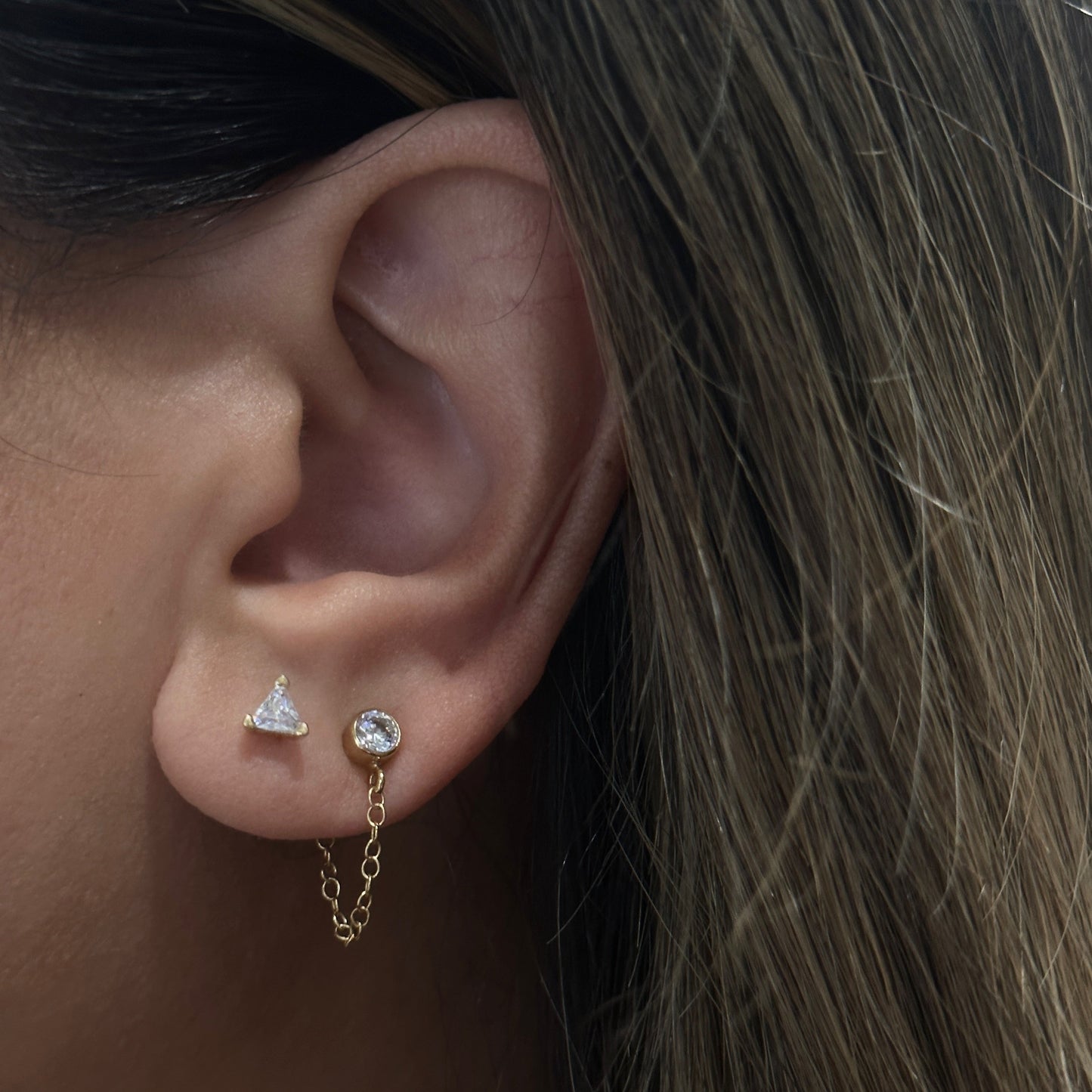 Gold Triangle Stud