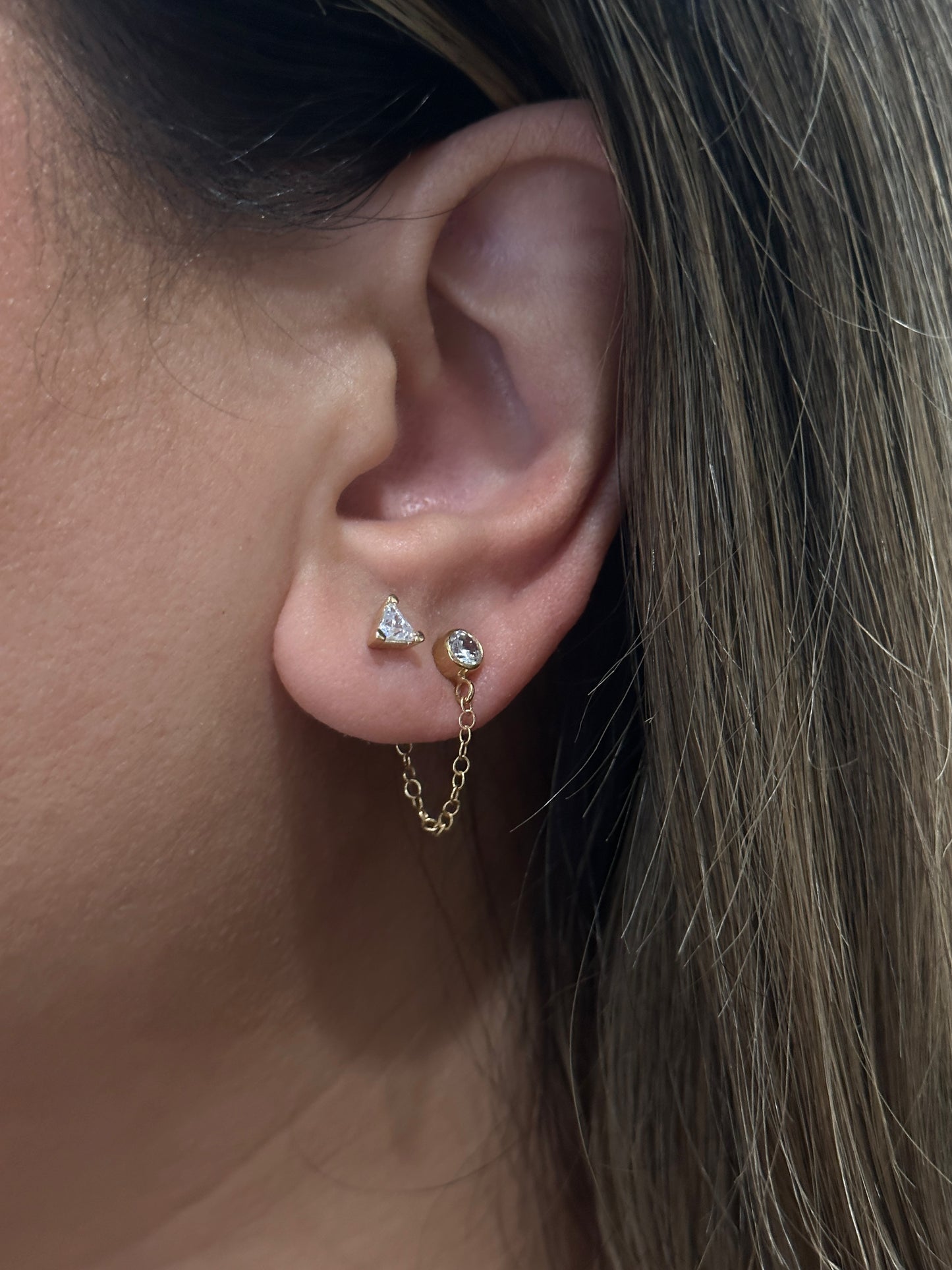 Gold Triangle Stud