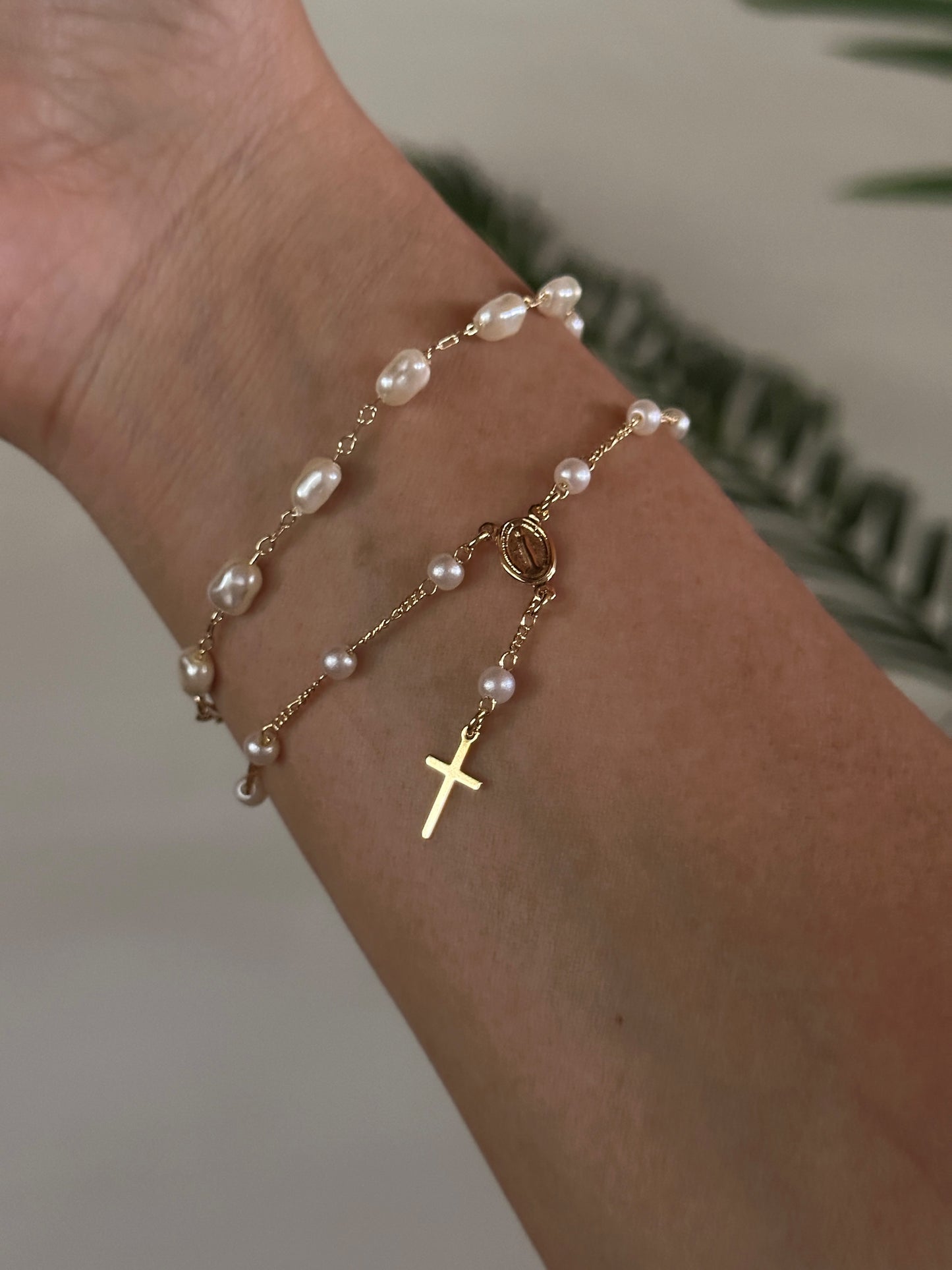 Pearl Rosary Bracelet