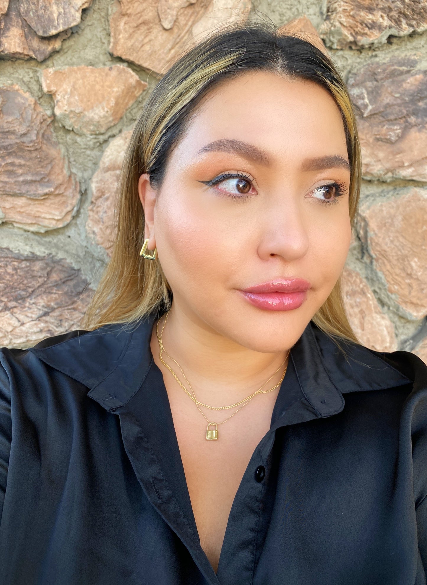 Chunky Rectangle Hoop
