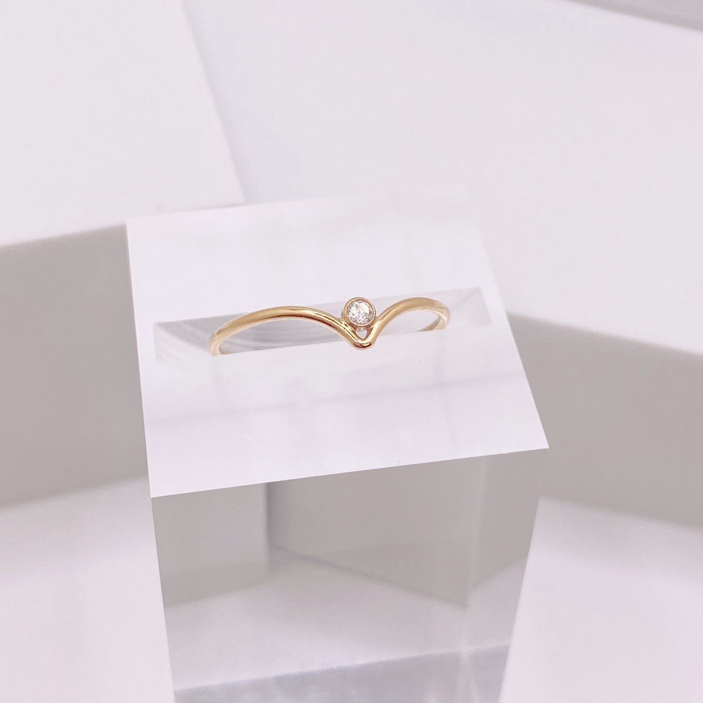 Chevron Clarity Ring