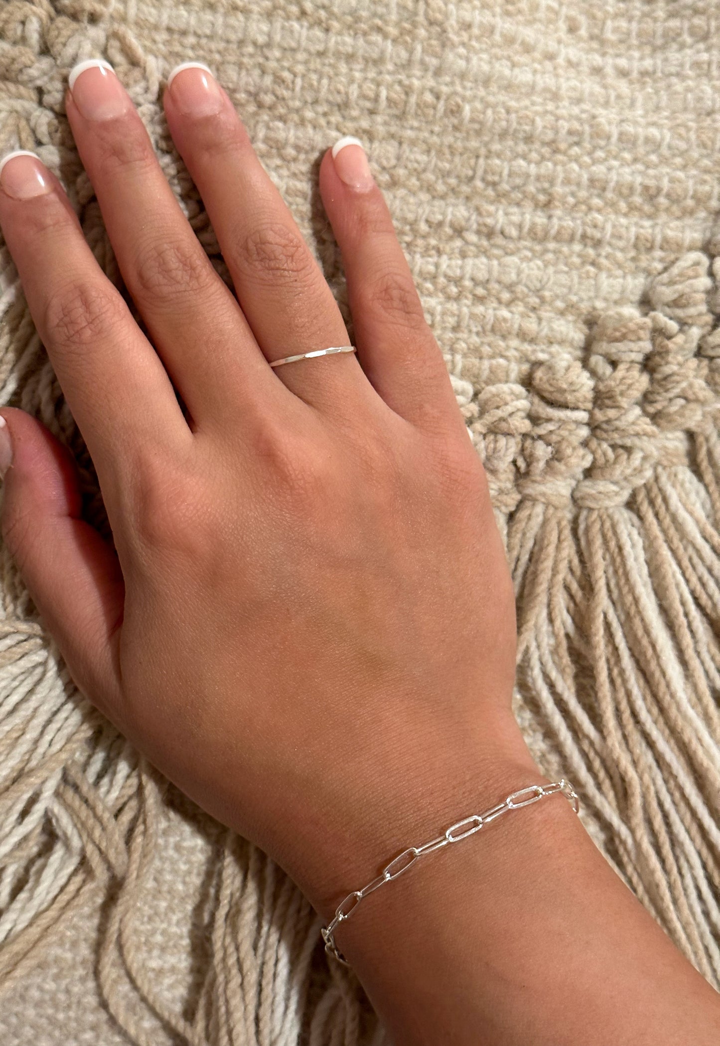 Hammered Ring Gold/Sterling Silver