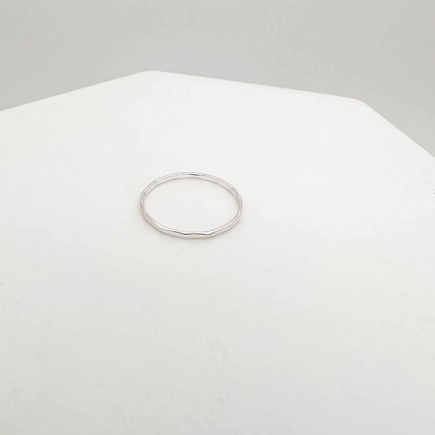 Hammered Ring Gold/Sterling Silver