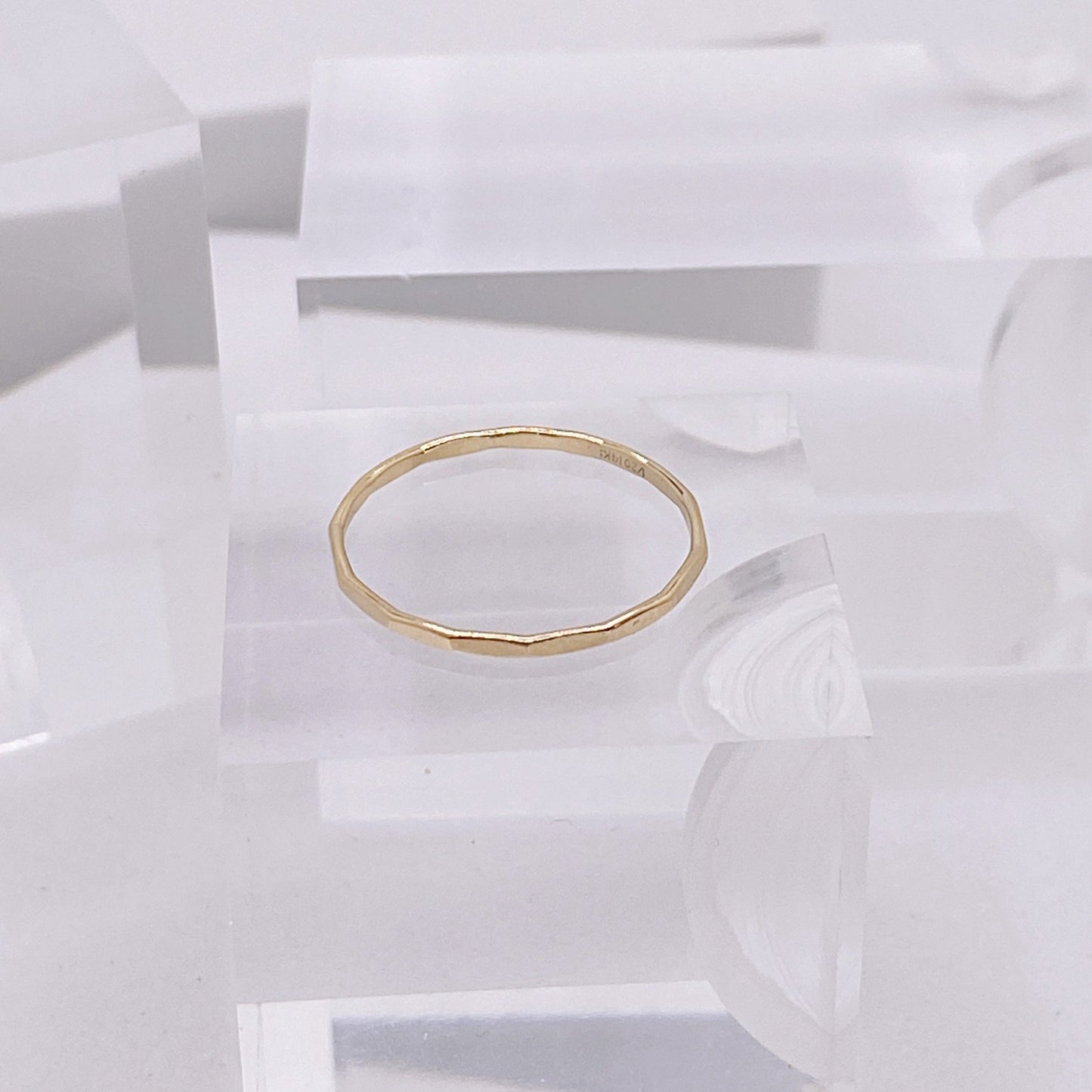 Hammered Ring Gold/Sterling Silver