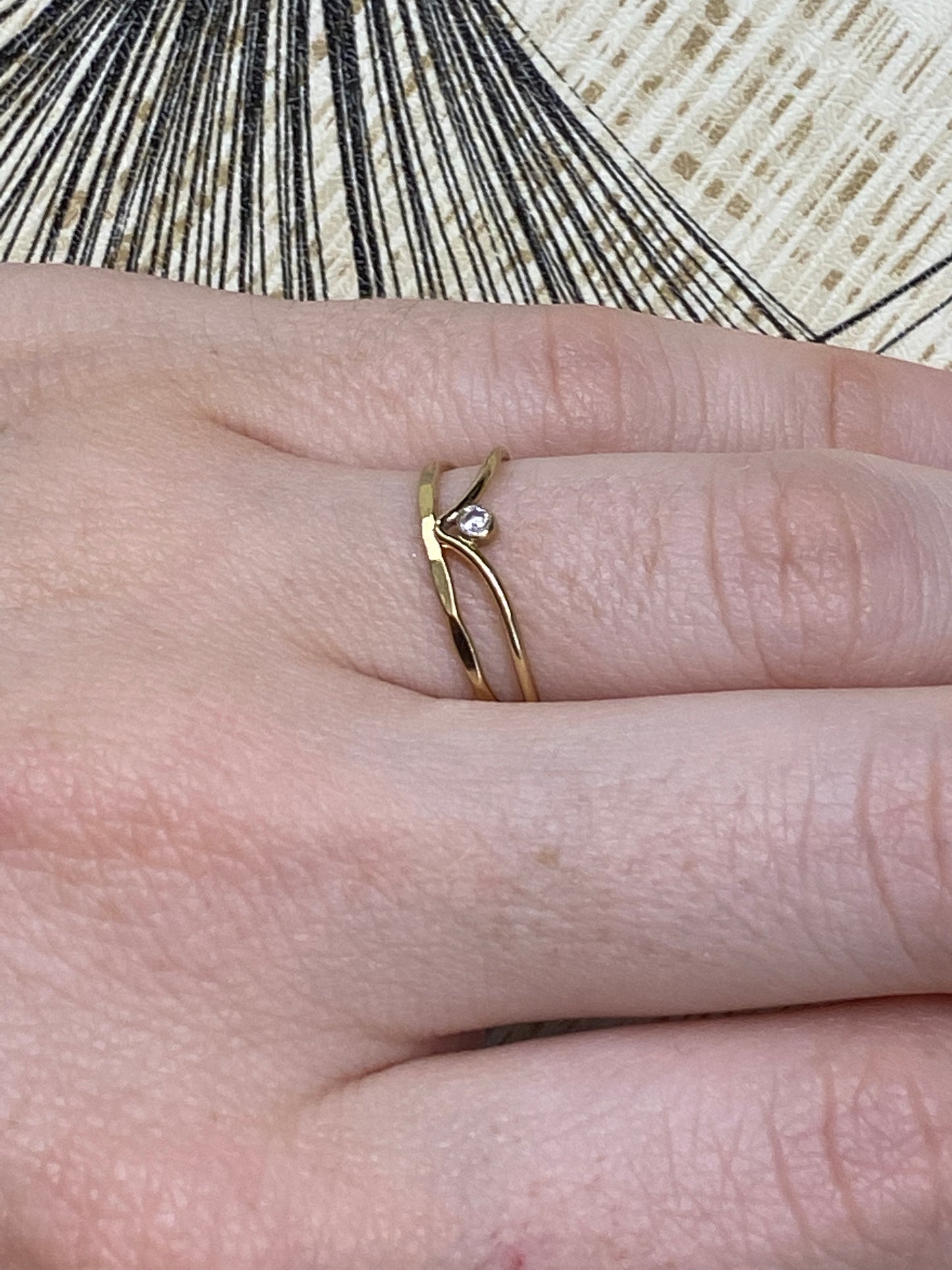 Chevron Clarity Ring