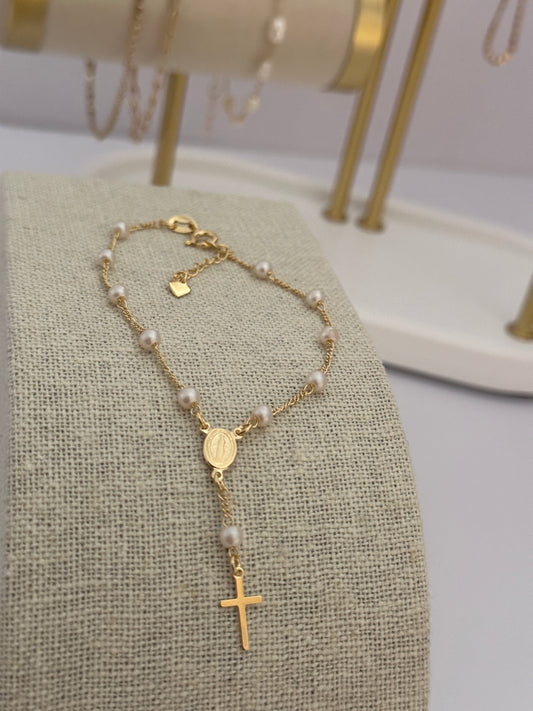 Pearl Rosary Bracelet