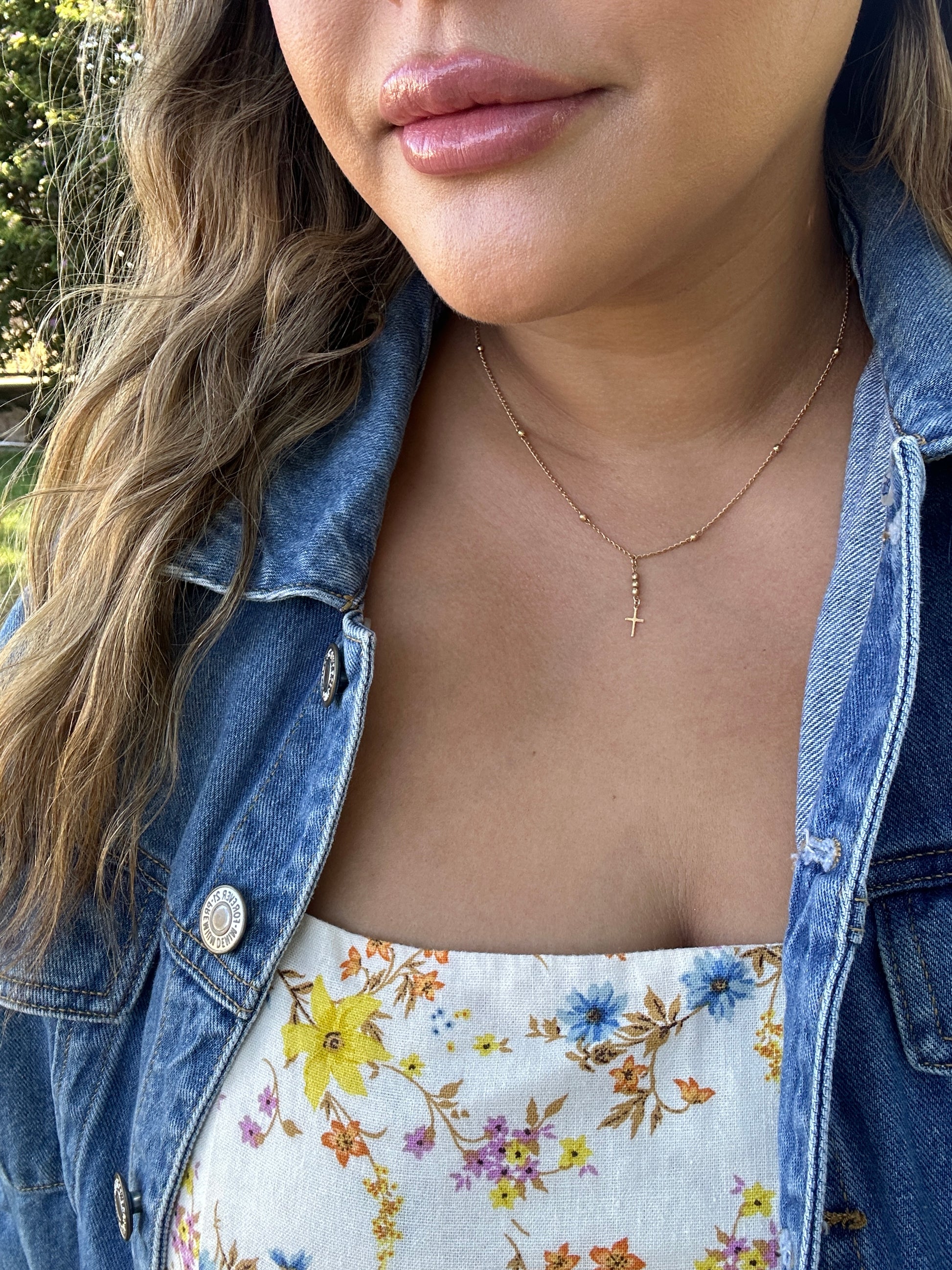 Cross and Initial Charm Necklace – IsabelleGraceJewelry