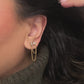 Double Diamond Chain Earring