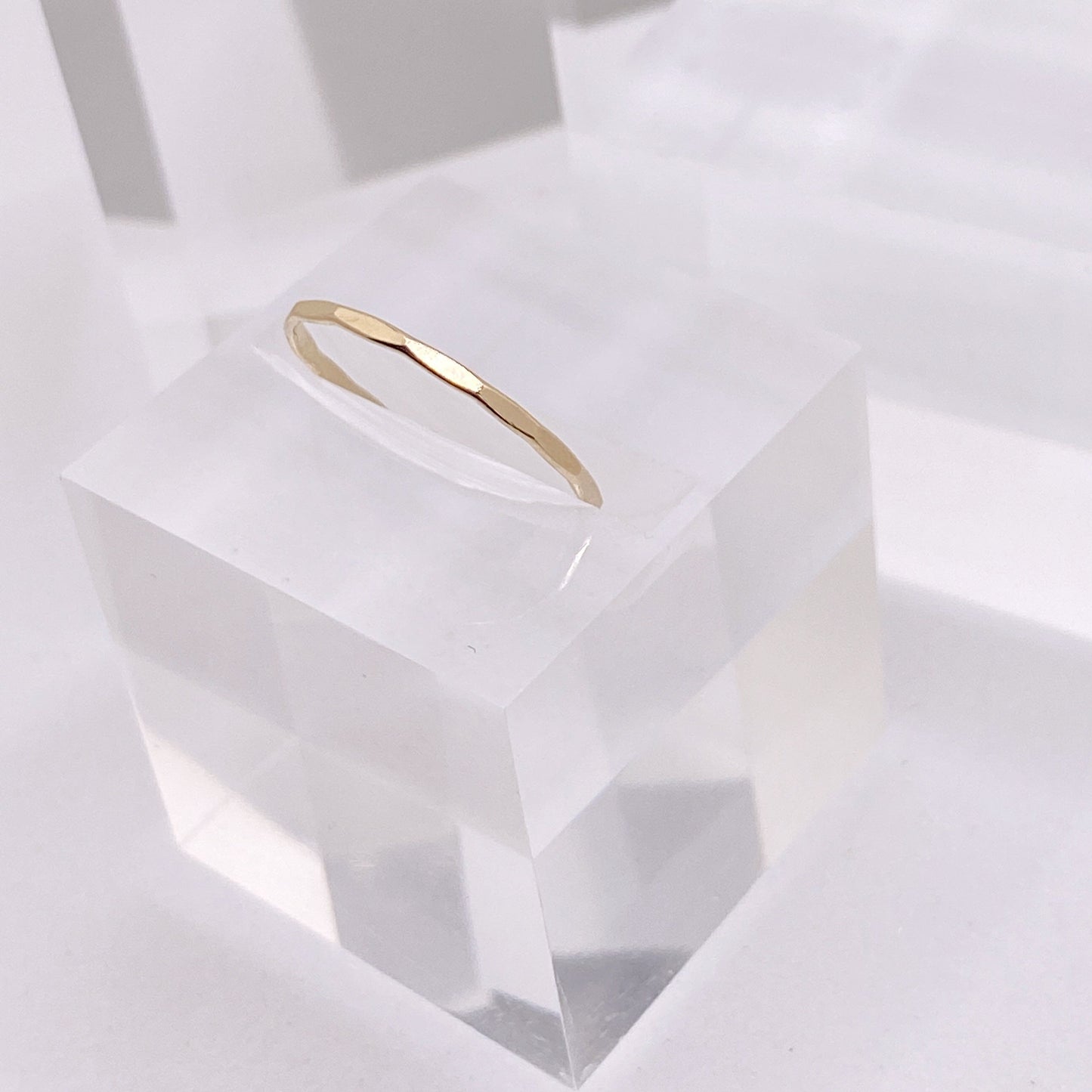 Hammered Ring Gold/Sterling Silver