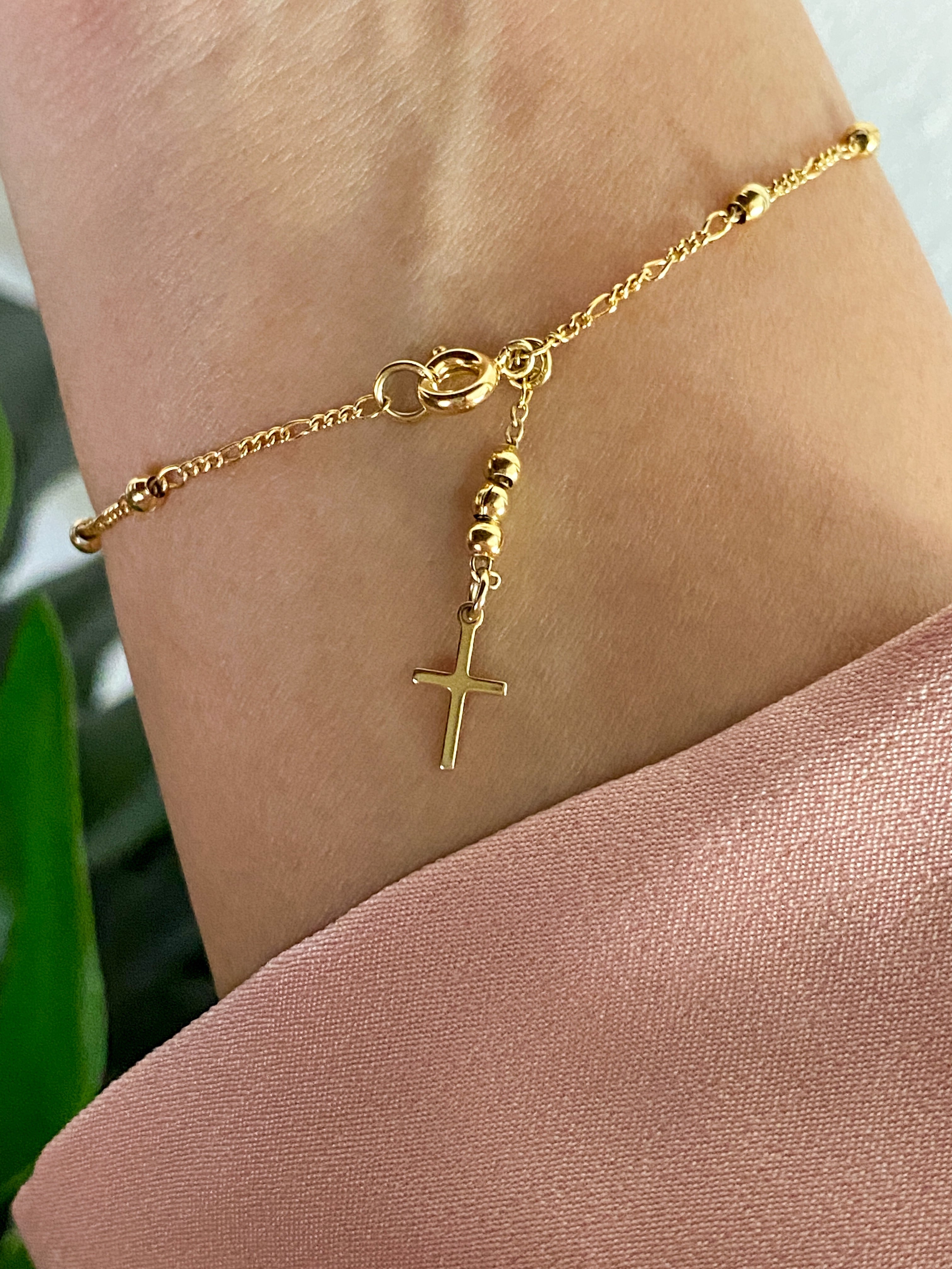 Cross charm sale bracelet